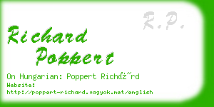 richard poppert business card